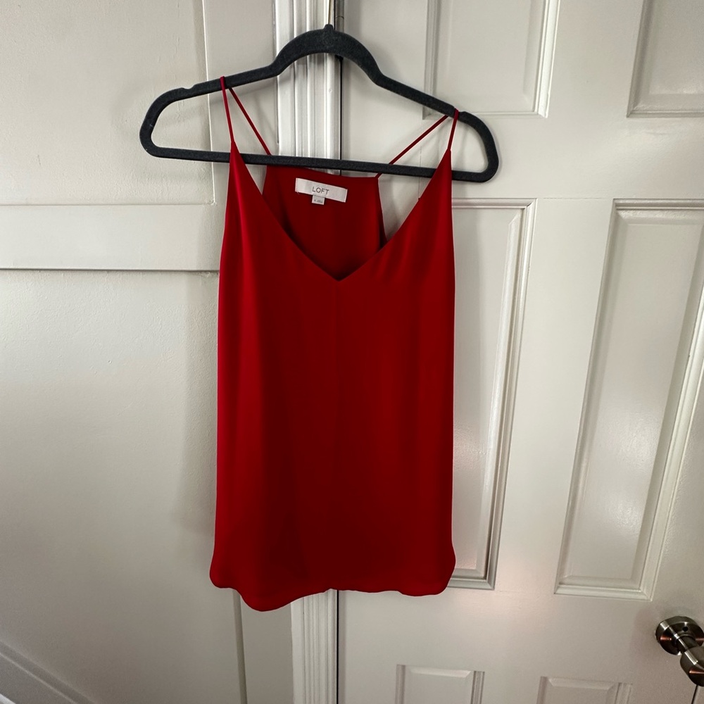 LOFT Vivid Red Camisole Top